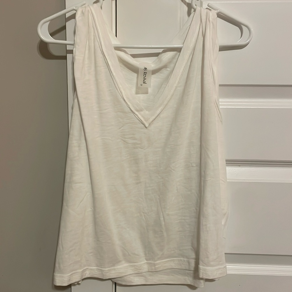 As Revival White Tank Top
